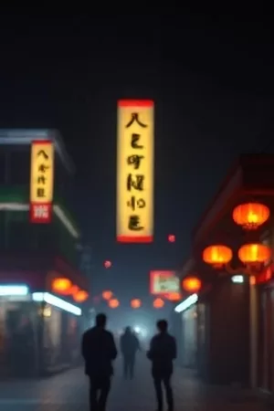 《长街第七年》竖版海报，老街转角的路灯与斜靠的自行车