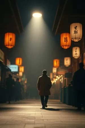《沙丘旁的白塔》竖版海报，沙丘尽头矗立的白色灯塔